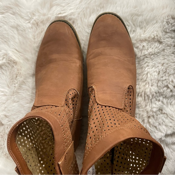 booties womens ankle boots leather 7.5 - Picture 8 of 9